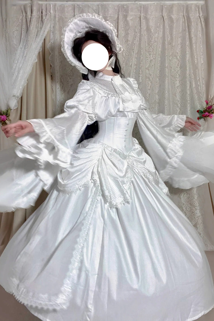 Ruffled Lolita Skirt - Sleepwalking, White, Plus Size, Long Sleeves, Gothic Style - additional product view 9