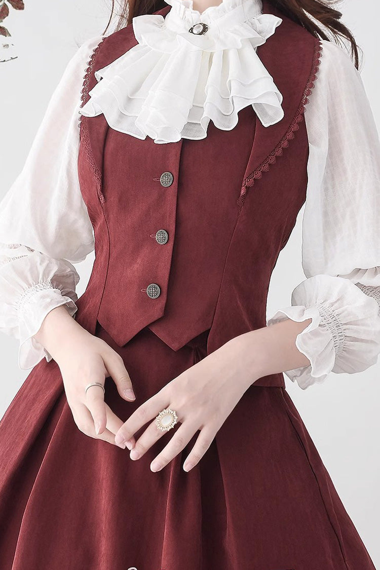 Ruffled Lolita Skirt - Solid Color Ruffle Fishbone, 4 Colors, Classic Style, Ruffled - additional product view 9
