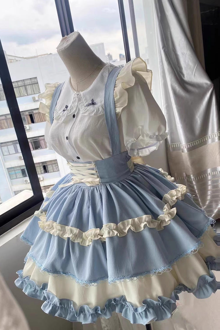 Ruffled Lolita Skirt - Strappy Doll Collar, 7 Colors, Ruffled, Layered, Sweet Style - additional product view 9