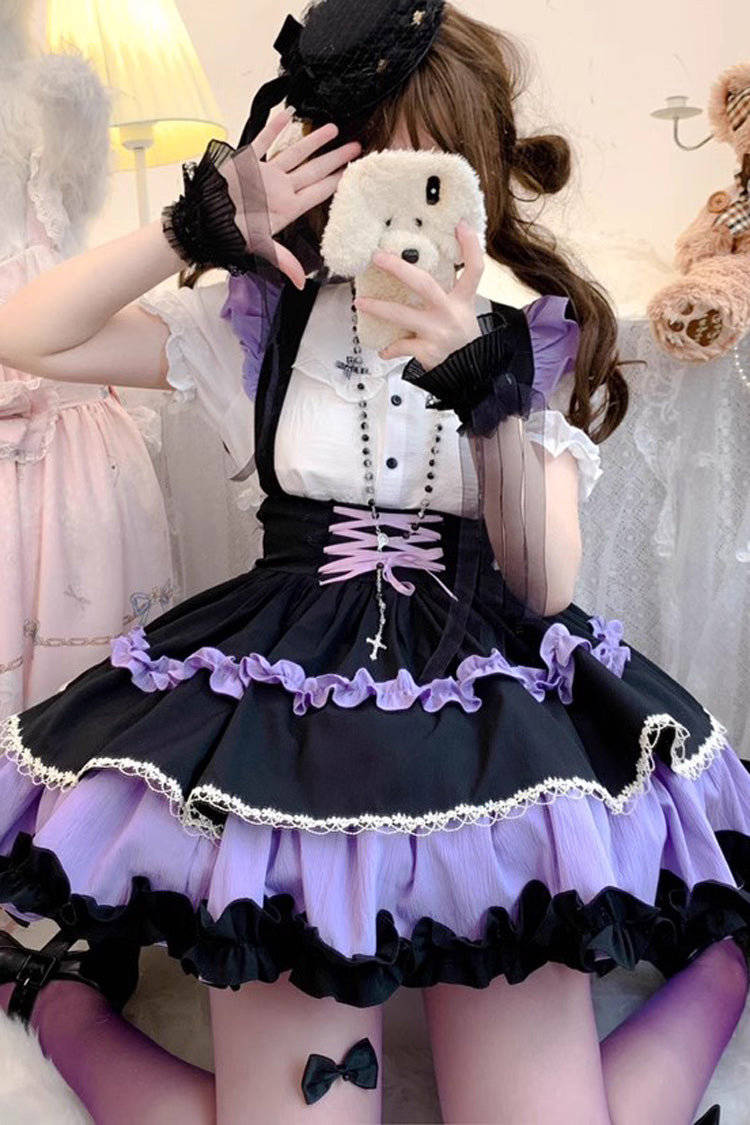 Ruffled Lolita Skirt - Strappy Doll Collar, 7 Colors, Ruffled, Layered, Sweet Style - additional product view 12