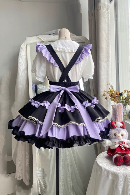 Ruffled Lolita Skirt - Strappy Doll Collar, 7 Colors, Ruffled, Layered, Sweet Style - additional product view 14