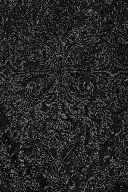 Ruffled Lolita Skirt - Studded Embossed, Black, Women's Style, Lace Trim, Embroidered - additional product view 6