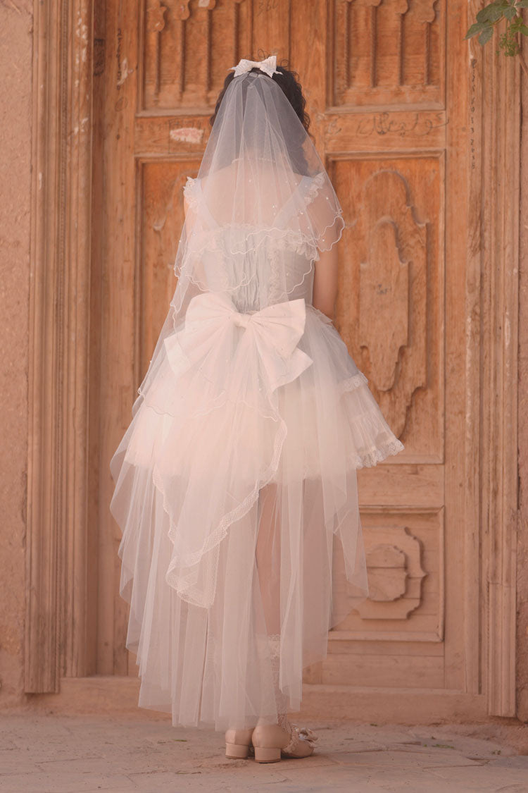 Ruffled Lolita Skirt - Sweetheart Splolita, Blue, Lace Trim, Ruffled, Lace-Up - additional product view 6