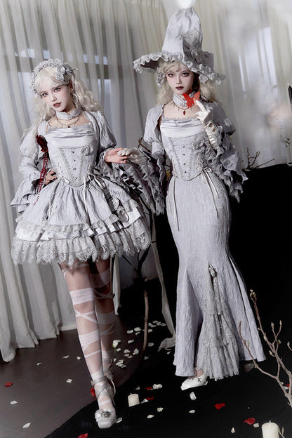 Ruffled Lolita Skirt - Twilight, 2 Colors, Ruffled, Layered, Gothic Style - additional product view 5