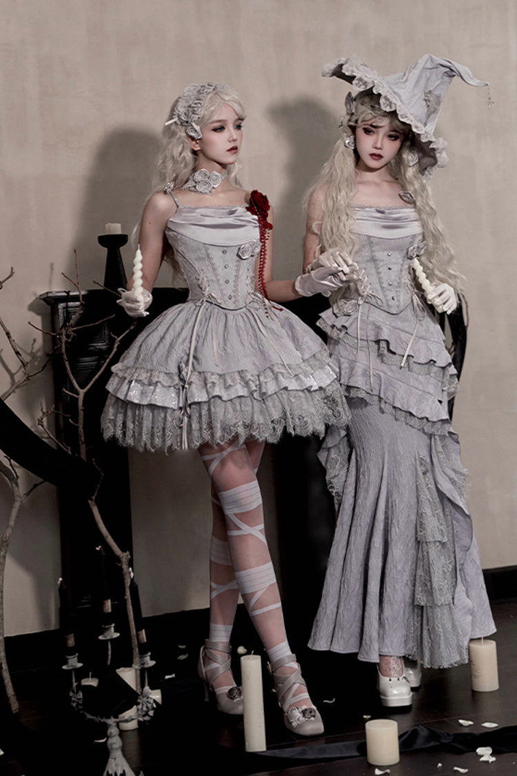 Ruffled Lolita Skirt - Twilight, 2 Colors, Ruffled, Layered, Gothic Style - additional product view 7