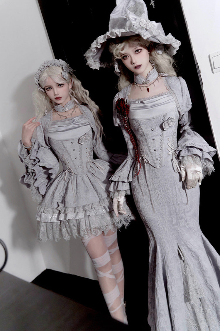 Ruffled Lolita Skirt - Twilight, 2 Colors, Ruffled, Layered, Gothic Style - additional product view 11