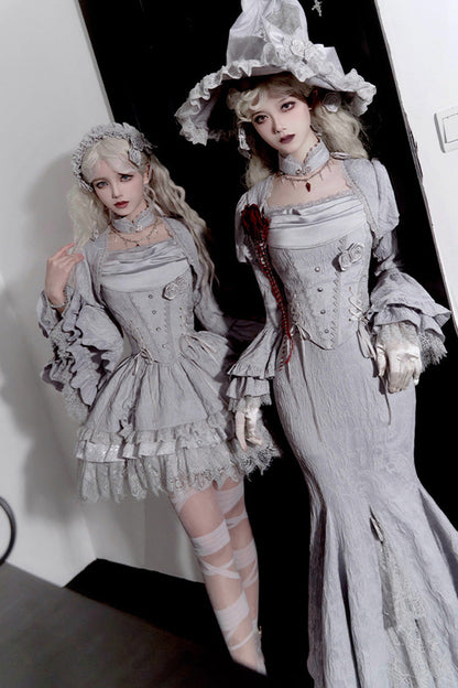 Ruffled Lolita Skirt - Twilight, 2 Colors, Ruffled, Layered, Gothic Style - additional product view 11