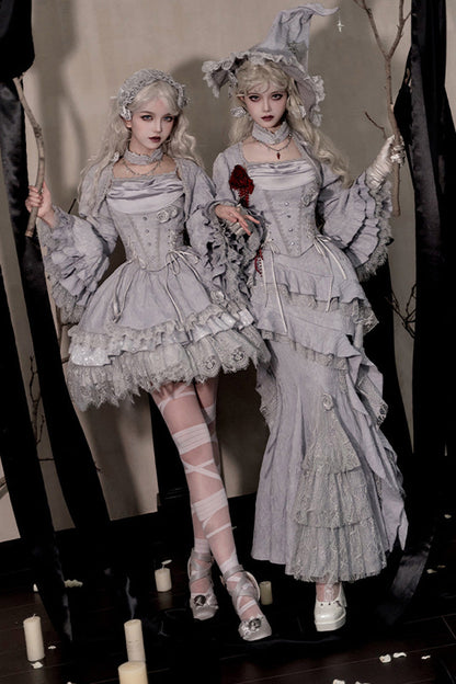 Ruffled Lolita Skirt - Twilight, 2 Colors, Ruffled, Layered, Gothic Style - additional product view 12