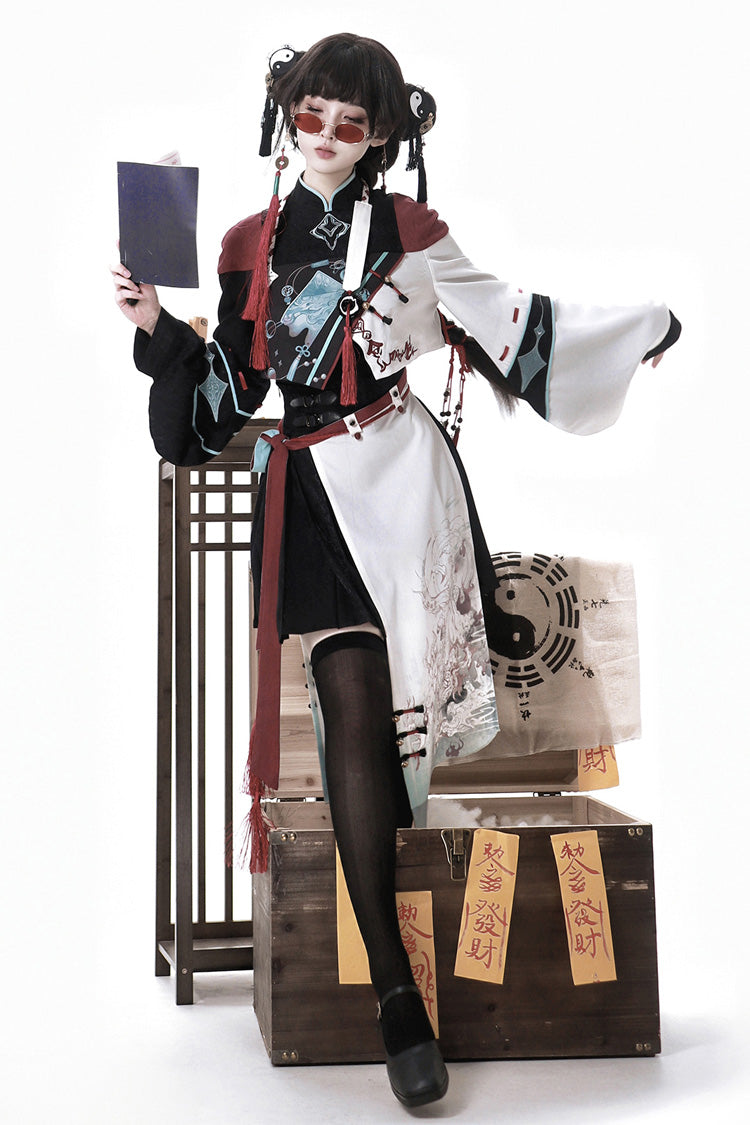 Ruffled Lolita Skirt - Walking With The Demon, Multi-Color, Chinese-Inspired Style - additional product view 6