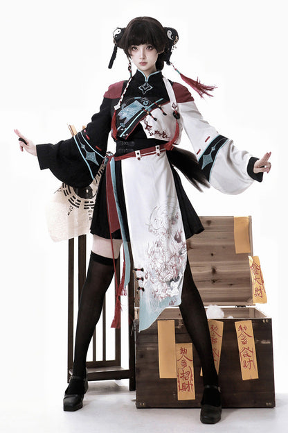 Ruffled Lolita Skirt - Walking With The Demon, Multi-Color, Chinese-Inspired Style - additional product view 9