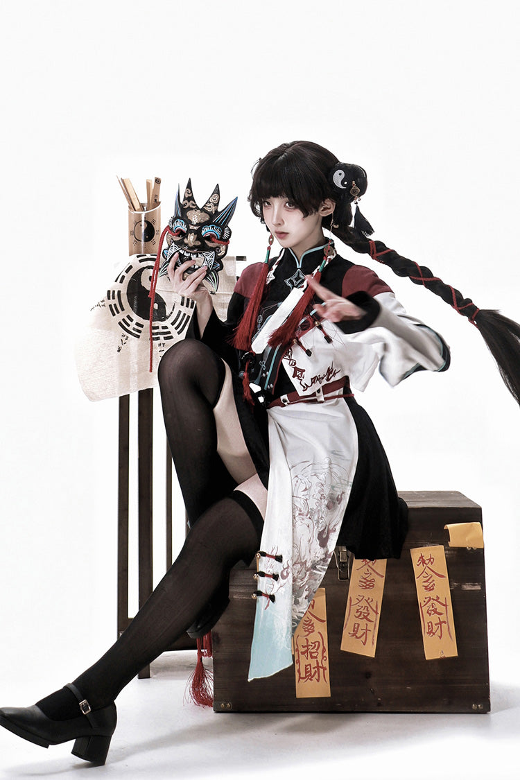 Ruffled Lolita Skirt - Walking With The Demon, Multi-Color, Chinese-Inspired Style - additional product view 10
