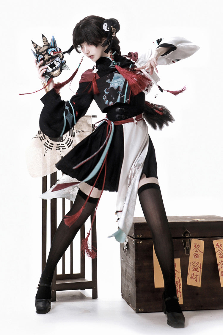 Ruffled Lolita Skirt - Walking With The Demon, Multi-Color, Chinese-Inspired Style - additional product view 11
