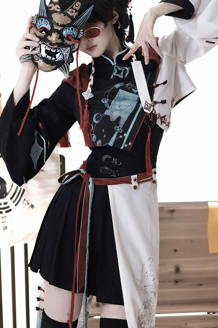 Ruffled Lolita Skirt - Walking With The Demon, Multi-Color, Chinese-Inspired Style - additional product view 14