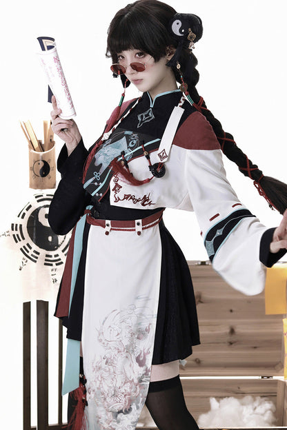 Ruffled Lolita Skirt - Walking With The Demon, Multi-Color, Chinese-Inspired Style - additional product view 15