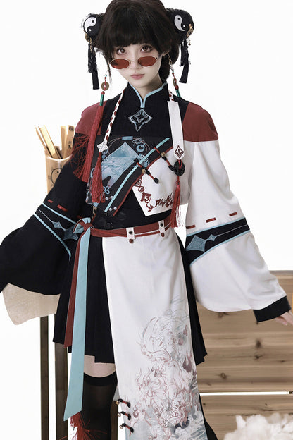 Ruffled Lolita Skirt - Walking With The Demon, Multi-Color, Chinese-Inspired Style - additional product view 17