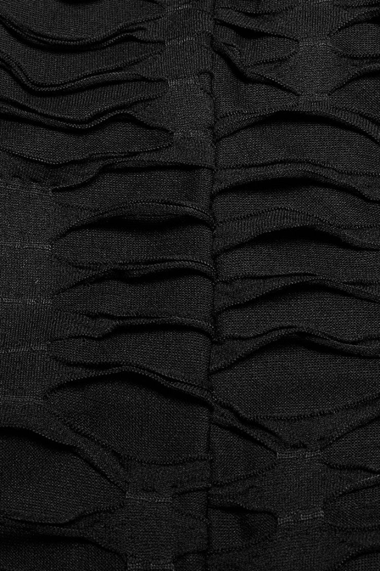 Ruffled Lolita Skirt - Wave Three-dimensional, Black, Women's Style, Gothic Style - additional product view 7