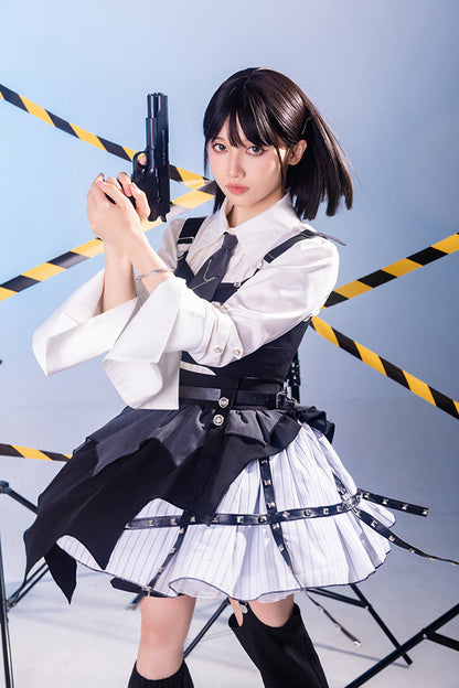 Ruffled Lolita Skirt - White/black Nsa Agent, 2 Colors, Gothic Style - main product image