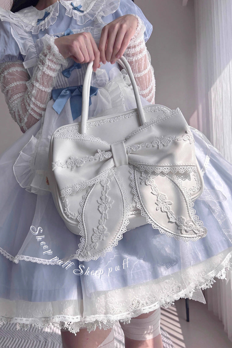 Sweet Lolita Bag - Bowknot Lace Zipper Japanese, 4 Colors, Zipper Detail, Bow Detail - additional product view 3