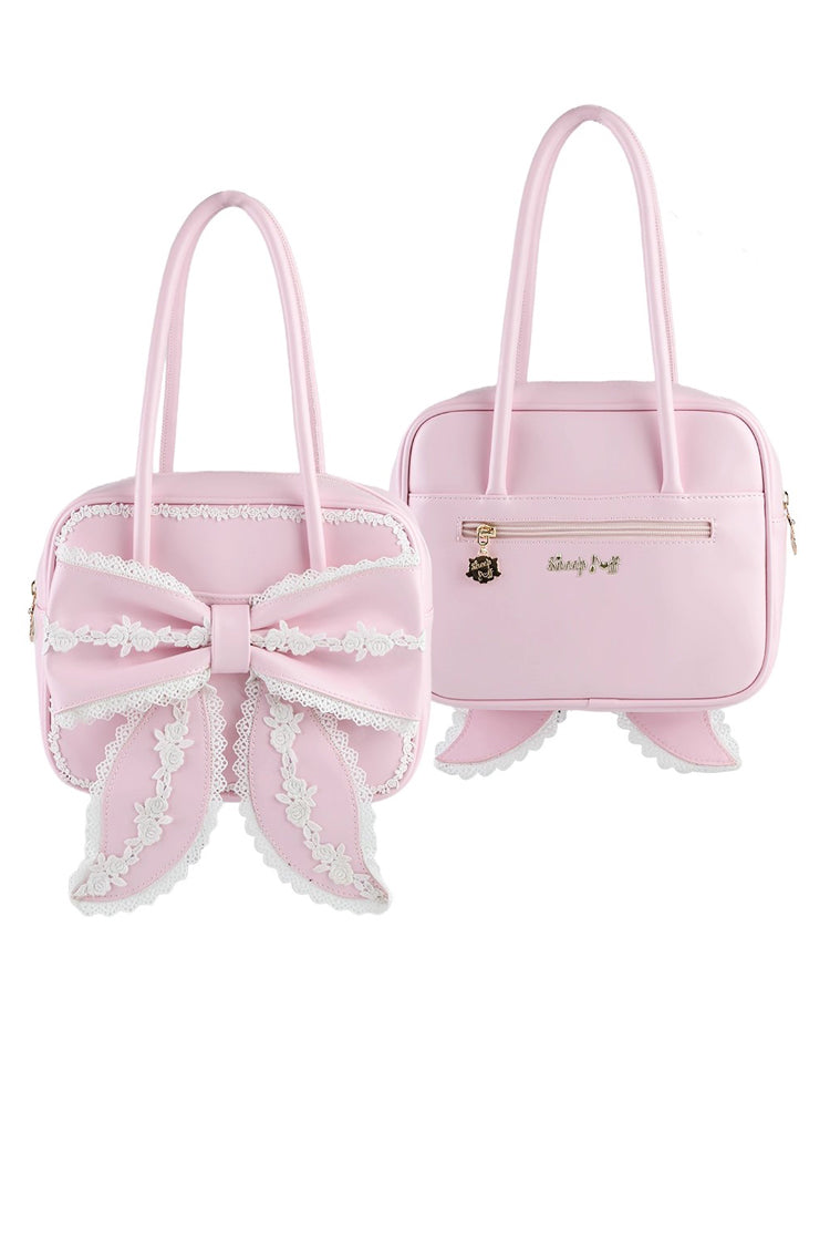 Sweet Lolita Bag - Bowknot Lace Zipper Japanese, 4 Colors, Zipper Detail, Bow Detail - additional product view 8
