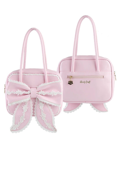 Sweet Lolita Bag - Bowknot Lace Zipper Japanese, 4 Colors, Zipper Detail, Bow Detail - additional product view 8