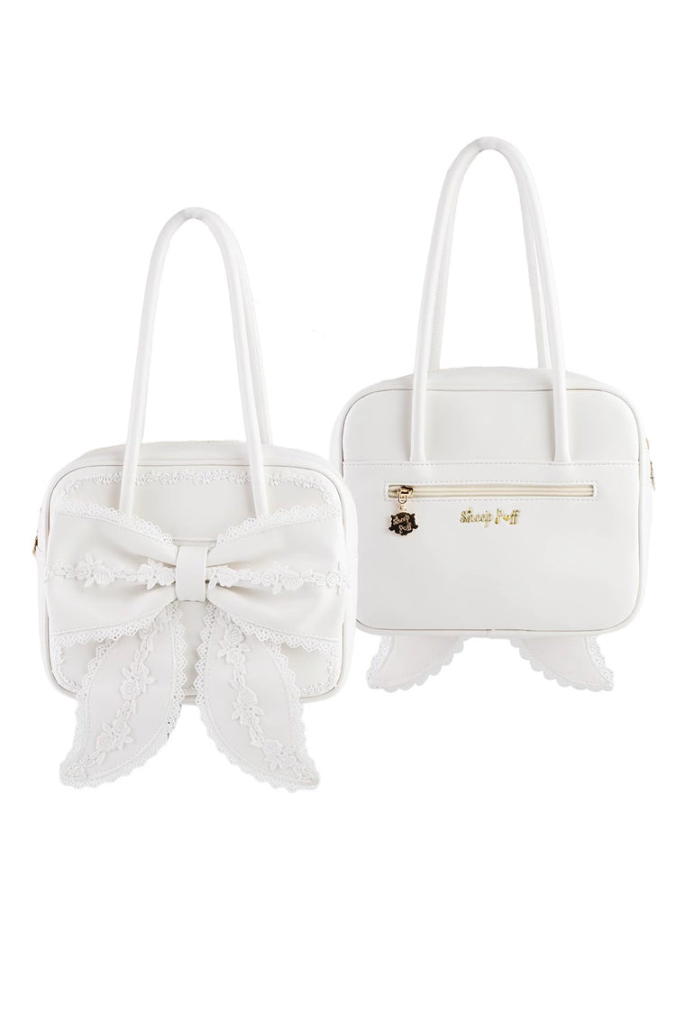 Sweet Lolita Bag - Bowknot Lace Zipper Japanese, 4 Colors, Zipper Detail, Bow Detail - additional product view 9