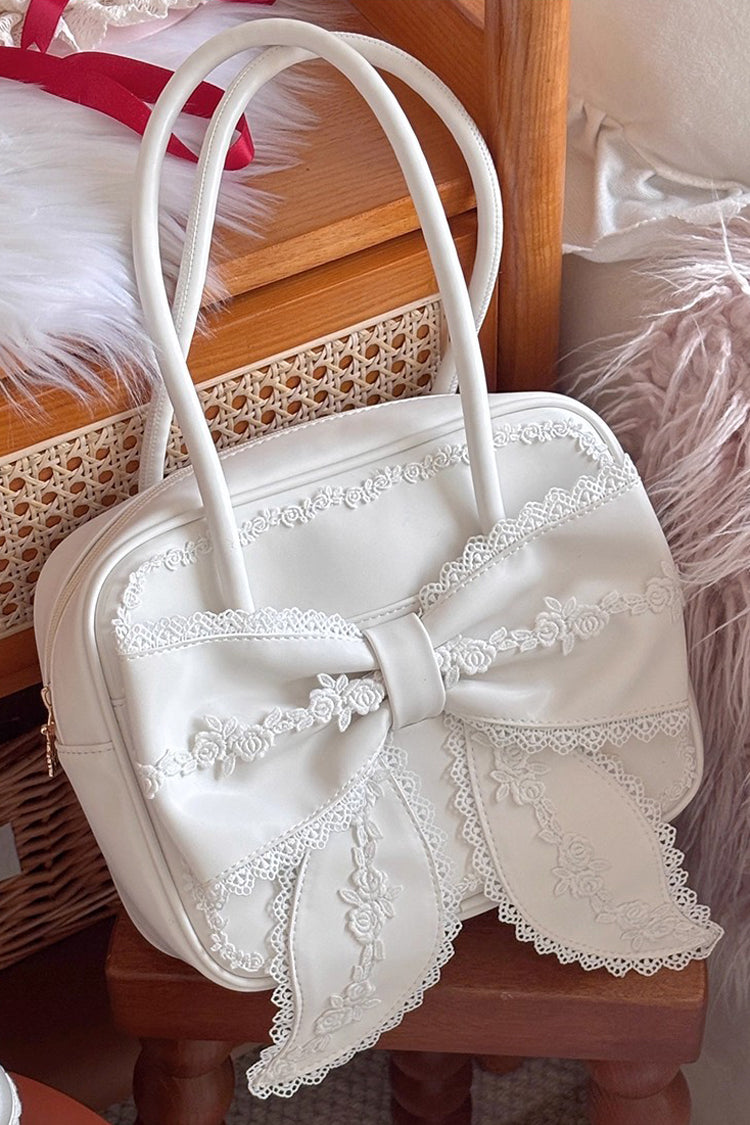 Sweet Lolita Bag - Bowknot Lace Zipper Japanese, 4 Colors, Zipper Detail, Bow Detail - additional product view 10