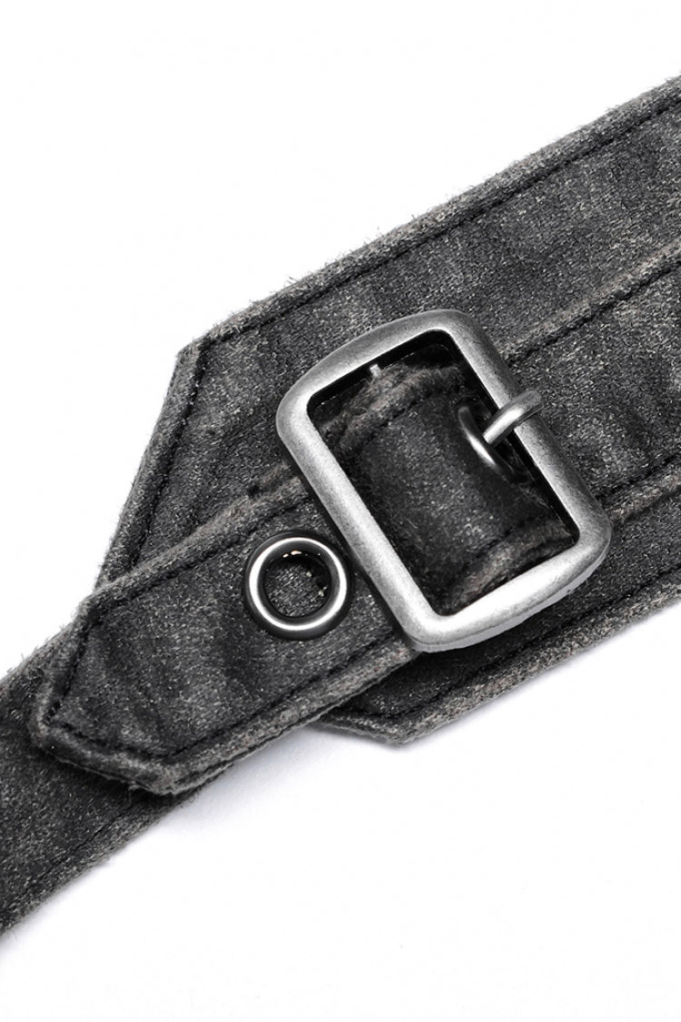 Sweet Lolita Bag - Metal Buckle Adjustable, Gray, Buckle Detail, Men's Style - additional product view 6