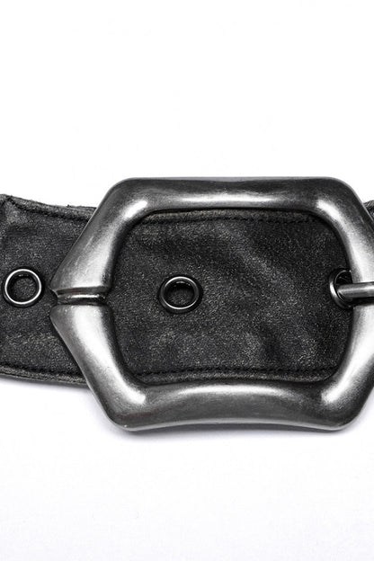 Sweet Lolita Bag - Metal Buckle Adjustable, Gray, Buckle Detail, Men's Style - additional product view 7