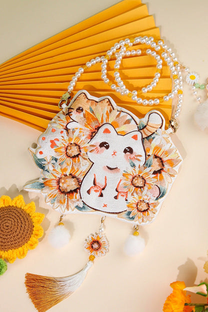 Sweet Lolita Bag - Multi-color Sunflower Cat, Multi-Color, Embroidered - additional product view 2