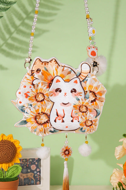 Sweet Lolita Bag - Multi-color Sunflower Cat, Multi-Color, Embroidered - main product image