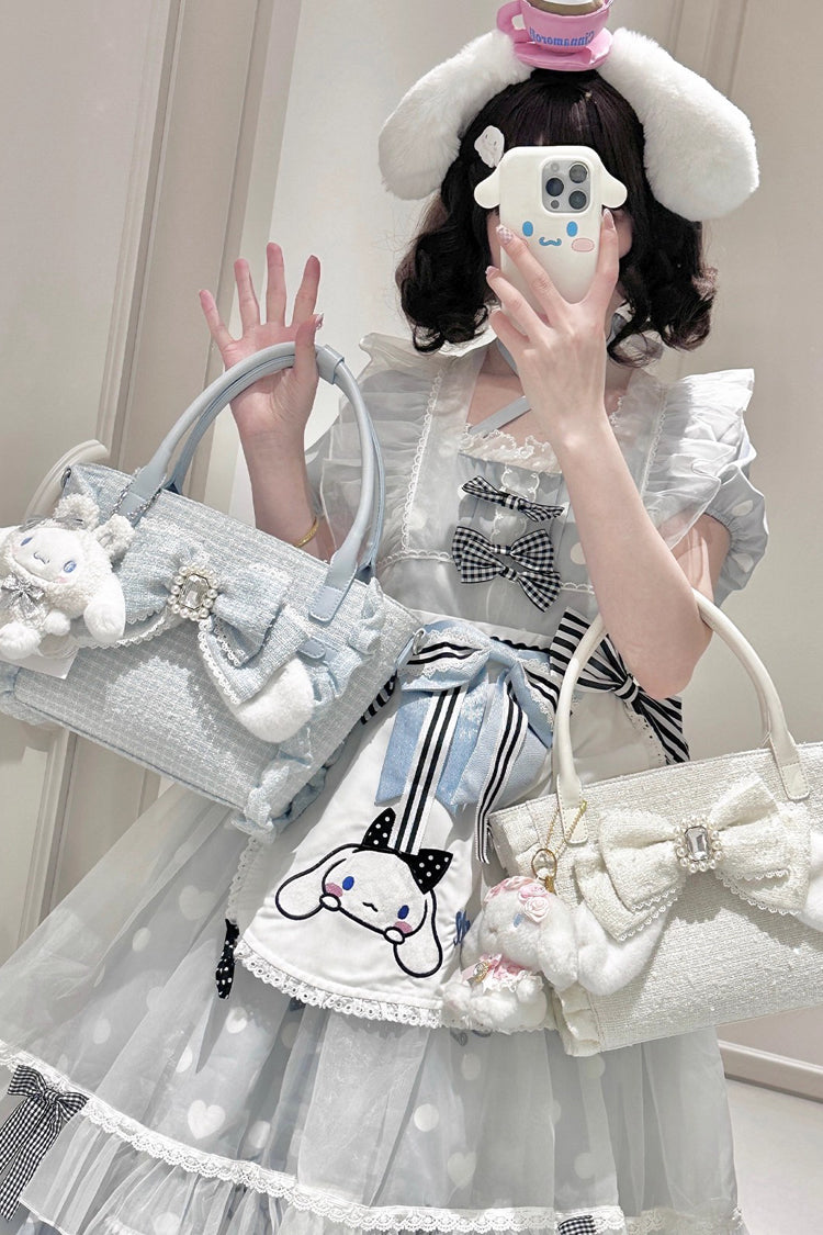 Sweet Lolita Bag - Ruffle Bowknot Zipper Pearl, 4 Colors, Zipper Detail, Ruffled - additional product view 5