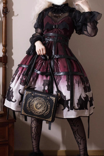 Sweet Lolita Bag - Star Moon Magic Book Print, 3 Colors, Printed - additional product view 3