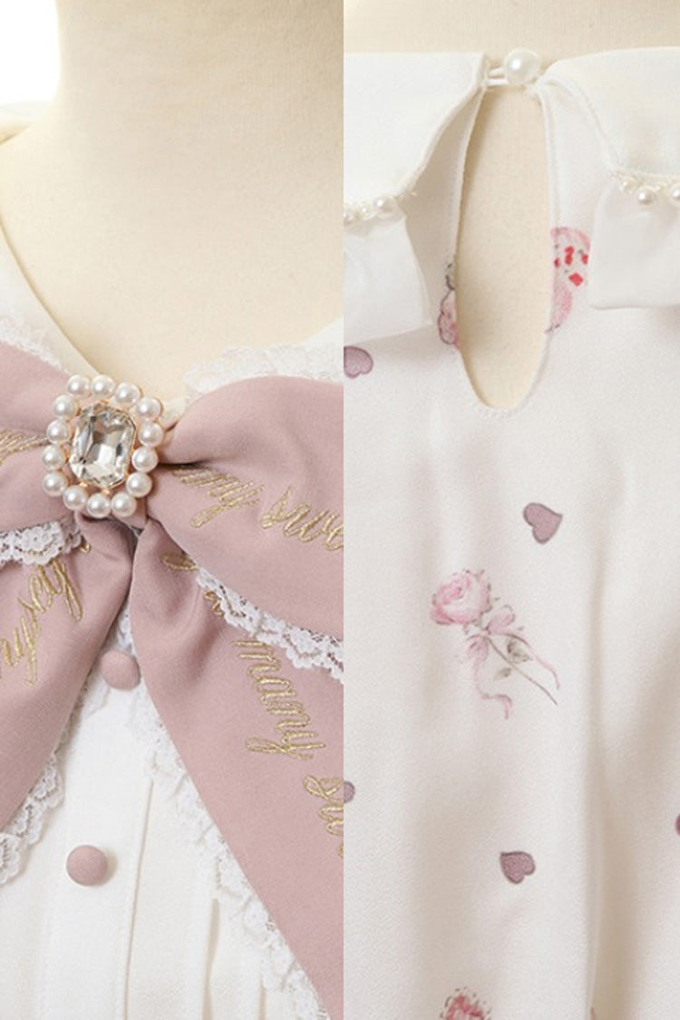 Sweet Lolita Dress - Afternoon Tea, 3 Colors, Plus Size, Ruffled, Printed - additional product view 8