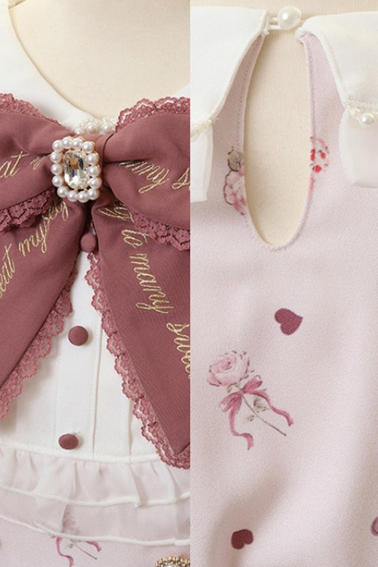 Sweet Lolita Dress - Afternoon Tea, 3 Colors, Plus Size, Ruffled, Printed - additional product view 9