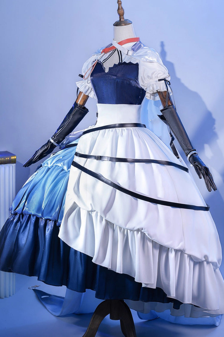 Sweet Lolita Dress - Arknights, 2 Colors, Puff Sleeves, Ruffled, Classic Style - additional product view 2