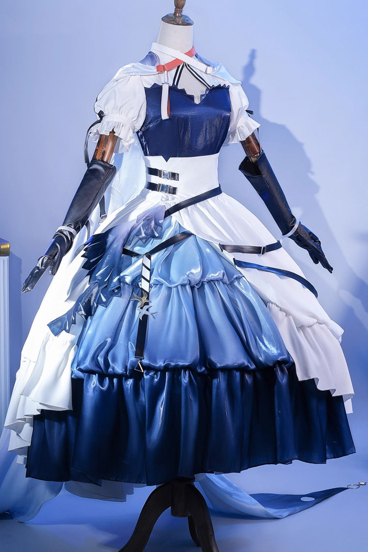 Sweet Lolita Dress - Arknights, 2 Colors, Puff Sleeves, Ruffled, Classic Style - additional product view 3