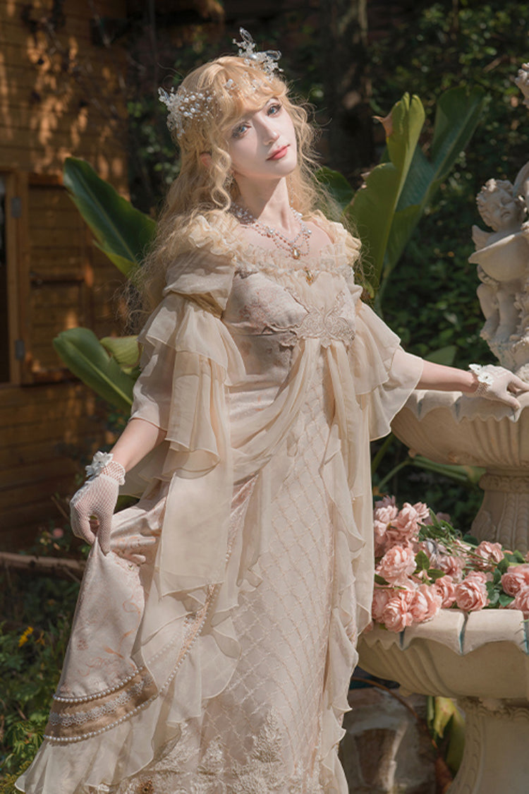 Sweet Lolita Dress - Bathing In The Light, Pink, Embroidered, Lace Trim, Ruffled - additional product view 2