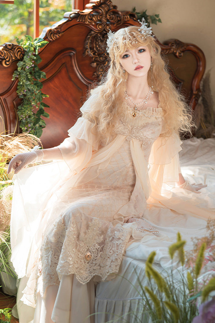 Sweet Lolita Dress - Bathing In The Light, Pink, Embroidered, Lace Trim, Ruffled - additional product view 3