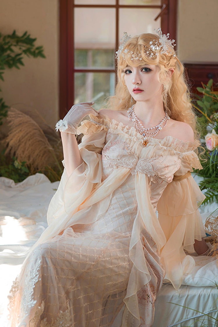 Sweet Lolita Dress - Bathing In The Light, Pink, Embroidered, Lace Trim, Ruffled - additional product view 10