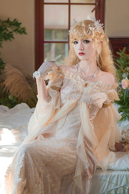 Sweet Lolita Dress - Bathing In The Light, Pink, Embroidered, Lace Trim, Ruffled - additional product view 10