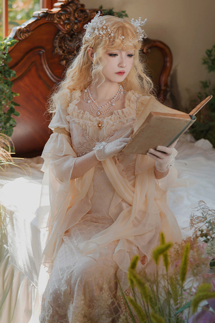 Sweet Lolita Dress - Bathing In The Light, Pink, Embroidered, Lace Trim, Ruffled - additional product view 11