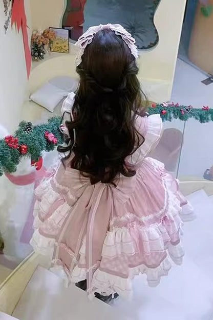 Sweet Lolita Dress - Beating Heart, 3 Colors, Bow Detail, Lace Trim, Ruffled - additional product view 6