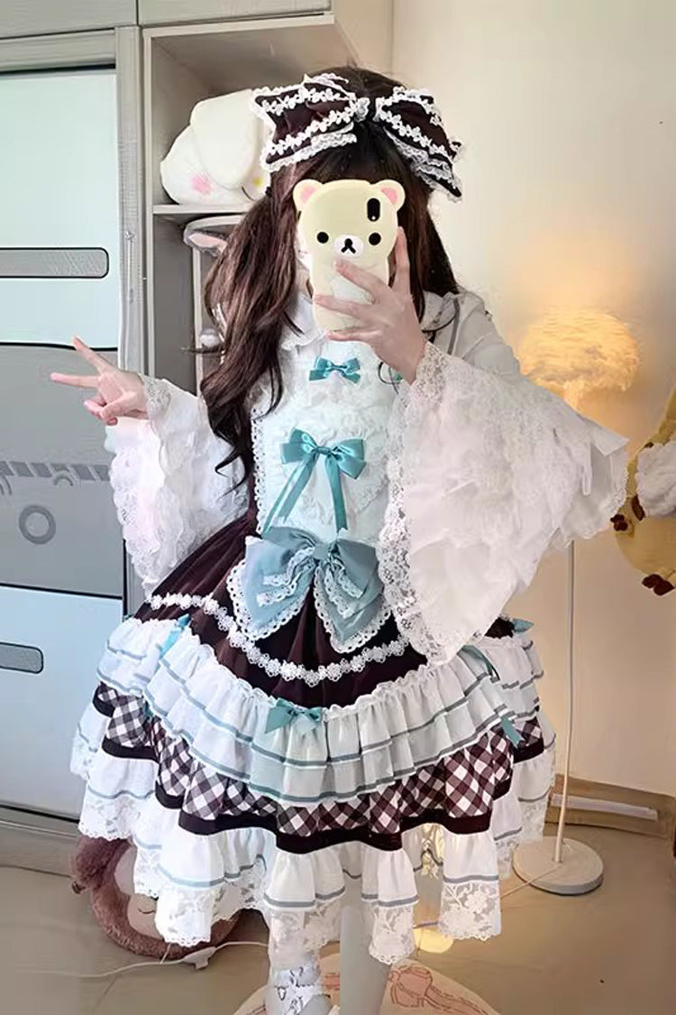 Sweet Lolita Dress - Beating Heart, 3 Colors, Bow Detail, Lace Trim, Ruffled - additional product view 7