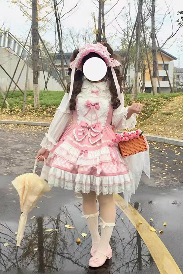 Sweet Lolita Dress - Beating Heart, 3 Colors, Bow Detail, Lace Trim, Ruffled - additional product view 10
