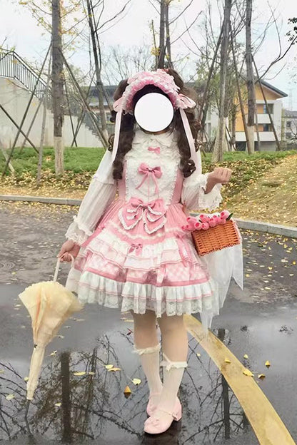 Sweet Lolita Dress - Beating Heart, 3 Colors, Bow Detail, Lace Trim, Ruffled - additional product view 10