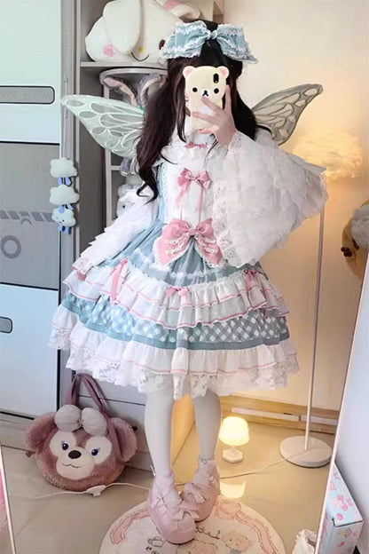 Sweet Lolita Dress - Beating Heart, 3 Colors, Bow Detail, Lace Trim, Ruffled - additional product view 11
