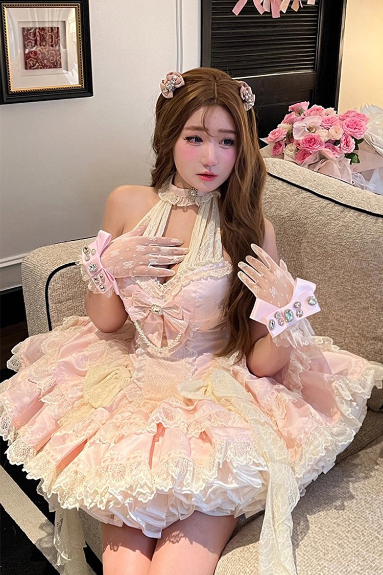 Sweet Lolita Dress - Beloved Young Lady, Pink, Lace Trim, Ruffled, Layered - additional product view 3