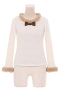 White/Brown-Blouse