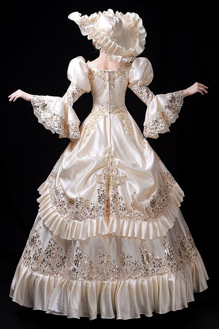 Sweet Lolita Dress - Champagne Court Style High, Champagne, High Waist, Classic Style - additional product view 5