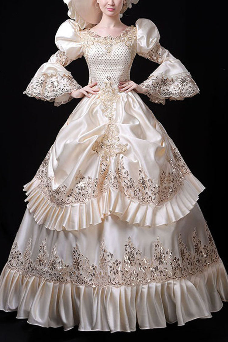 Sweet Lolita Dress - Champagne Court Style High, Champagne, High Waist, Classic Style - main product image